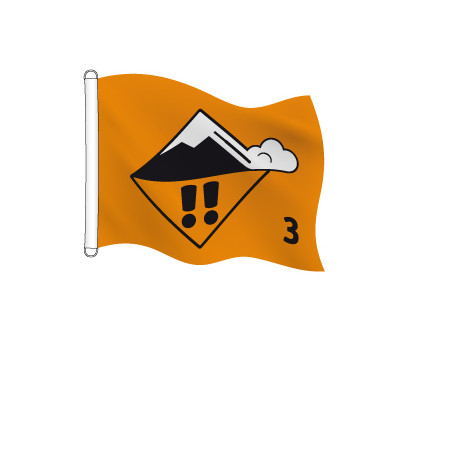 Pavillon de risque marqué orange 100 x 150 cm