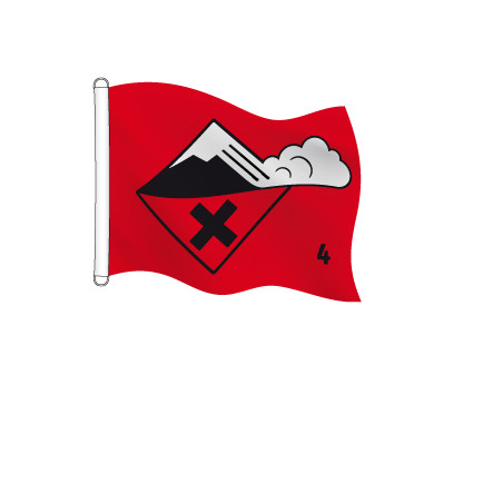 Pavillon de risque fort rouge 100 x 150 cm