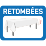 Nappe de table personnalisée avec retombées de 30 cm