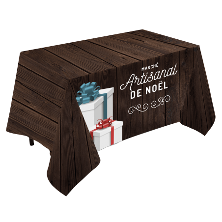 Nappe "Joyeux Noël" avec retombée de 70 cm