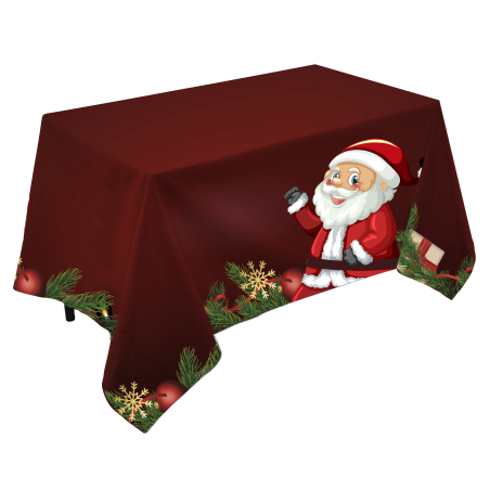 Nappe "Joyeux Noël" avec retombée de 70 cm