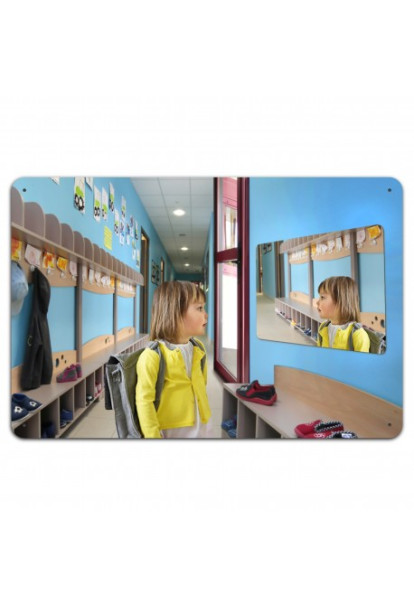 Miroir incassable pour sanitaires en plexichok 600 x 800 cm