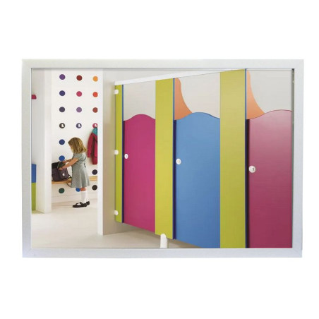 Miroir incassable pour sanitaires en plexichok 400 x 600 mm 
