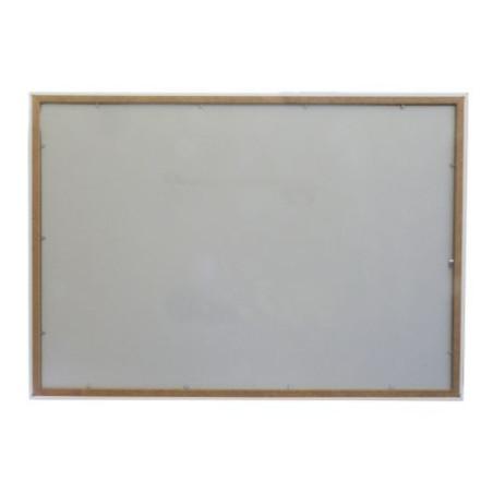 Miroir sanitaire 390 x 490 mm avec cadre blanc - 430 x 530 mm 