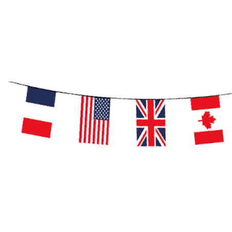 Guirlande Pays alliés en MAILLE 