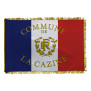 Drapeau de façade RF & palmes + Nom de Commune