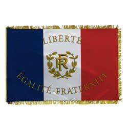 Drapeau de façade RF & palmes + Liberté Egalité Fraternité