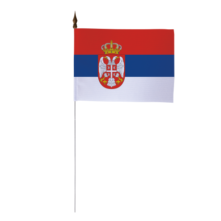 Drapeau de table Serbie 10 x 15 cm