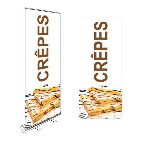 Roll-up Kakemono 200 x 85 cm - Modèle Crêpes