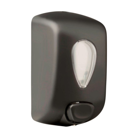 Distributeur de savon liquide et gel hydroalcoolique manuel - ABS noir