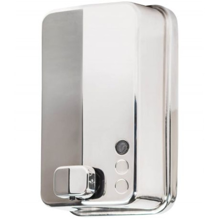 Distributeur de savon liquide à bouton poussoir acier acier brillant