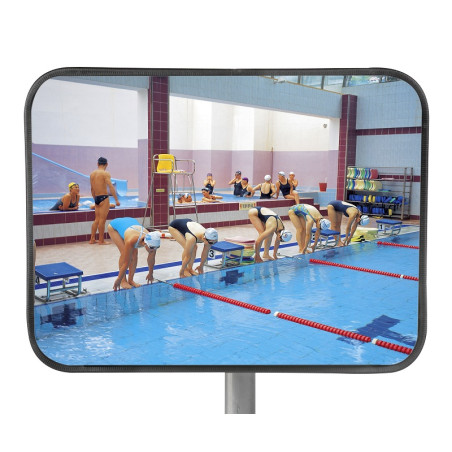 Miroir de surveillance en inox diamètre 600 mm