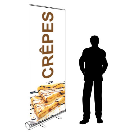 Roll-up Kakemono 200 x 85 cm - Modèle Crêpes