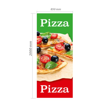 Roll-up Kakemono 200 x 85 cm - Modèle Pizza