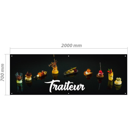 Bâche en PVC - Modèle Traiteur