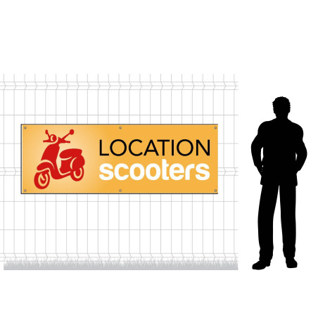 Bâche en PVC - Modèle Location Scooters