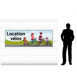 Bâche en PVC - Modèle Location Vélos