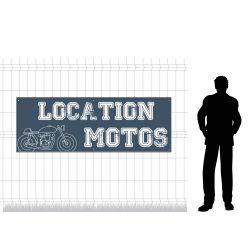Bâche en PVC - Modèle Location Motos