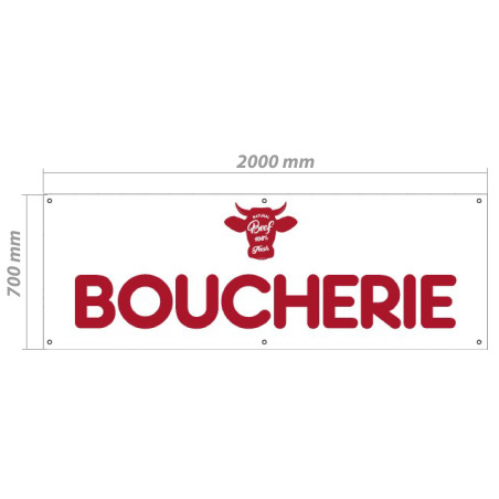 Bâche en PVC - Modèle Boucherie