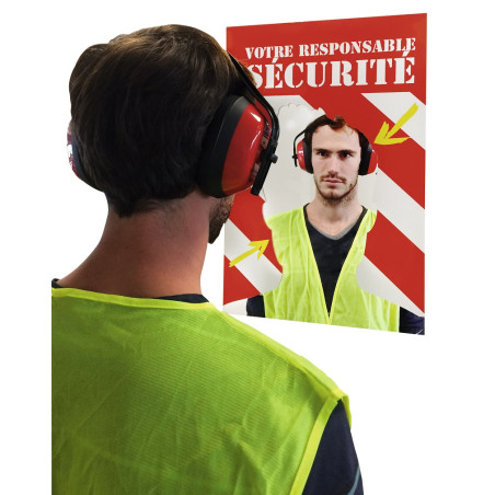 Miroir de sécurité personnalisable - V2 vert jaune