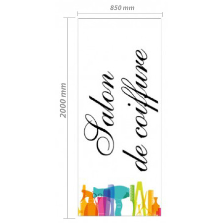 Roll-up Kakemono 200 x 85 cm - Modèle Salon de Coiffure