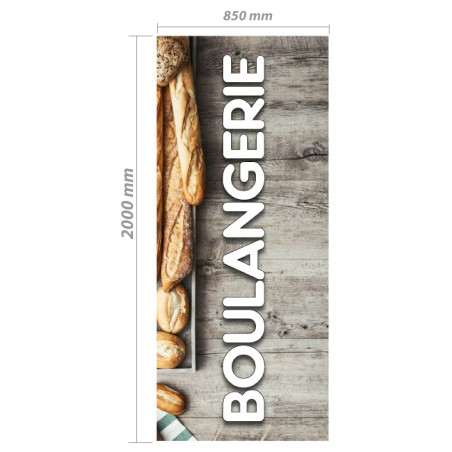Roll-up Kakemono 200 x 85 cm - Modèle Boulangerie