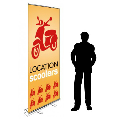 Roll-up Kakemono 200 x 85 cm - Modèle Location Scooters