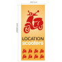 Roll-up Kakemono 200 x 85 cm - Modèle Location Scooters