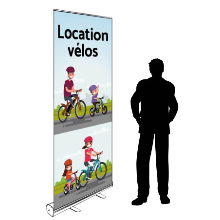 Roll-up Kakemono 200 x 85 cm - Modèle Location Vélos