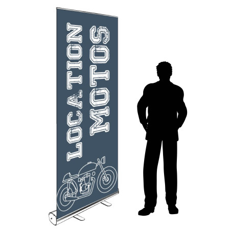 Roll-up Kakemono 200 x 85 cm - Modèle Location Motos