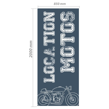 Roll-up Kakemono 200 x 85 cm - Modèle Location Motos