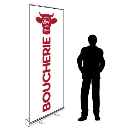 Roll-up Kakemono 200 x 85 cm - Modèle Boucherie