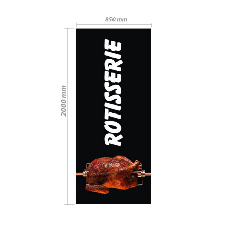 Roll-up Kakemono 200 x 85 cm - Modèle Rôtisserie