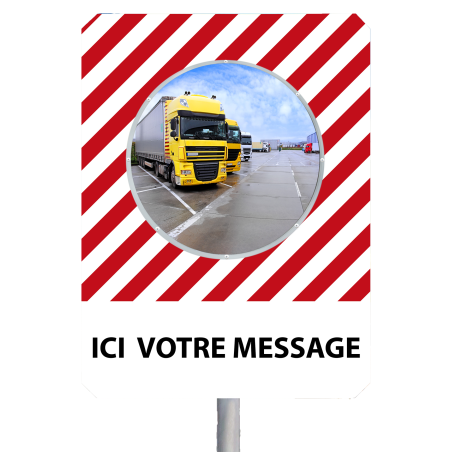Miroir à message de sécurité "STOP"