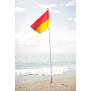 Mât pour drapeau de baignade avec pied à planter