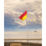 Mât pour drapeau de baignade avec pied à planter