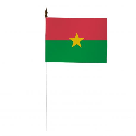 U24 Table Drapeau Burkina Faso drapeau Drapeau 10 x 15 cm : :  Jardin