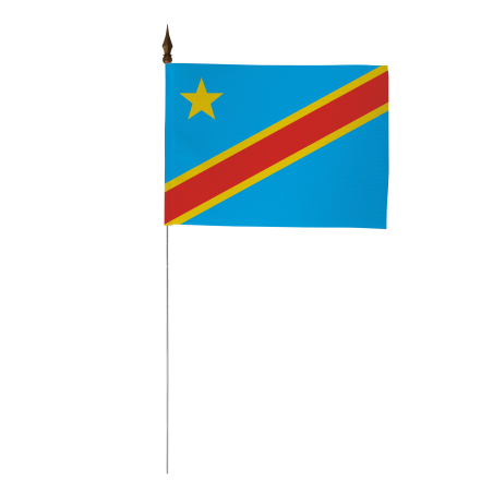 Drapeau de table du Congo Démocratique 10 x 15 cm 
