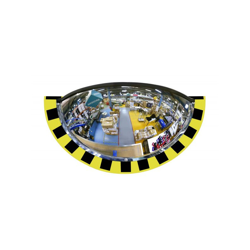 Demi-miroir pour les entrepôts et la logistique - Vision à 180°- 1/2 diamètre 400 mm - Garantie 3 ans