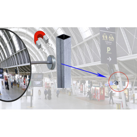 Miroir multi-usages pour l'intérieur - Diamètre 500 mm - Garantie 3 ans