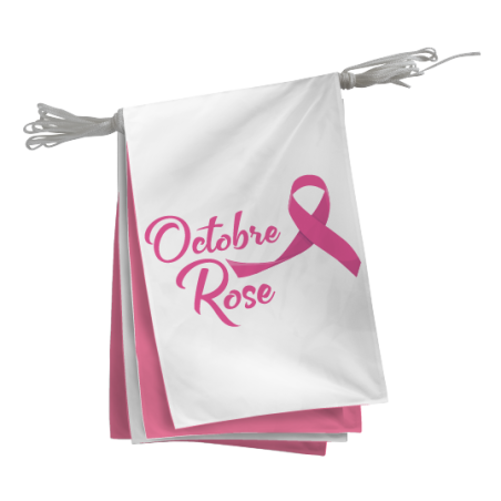 Guirlande Octobre Rose en maille