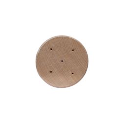 Drapeaux de table sur socle en bois verni -  5 trous