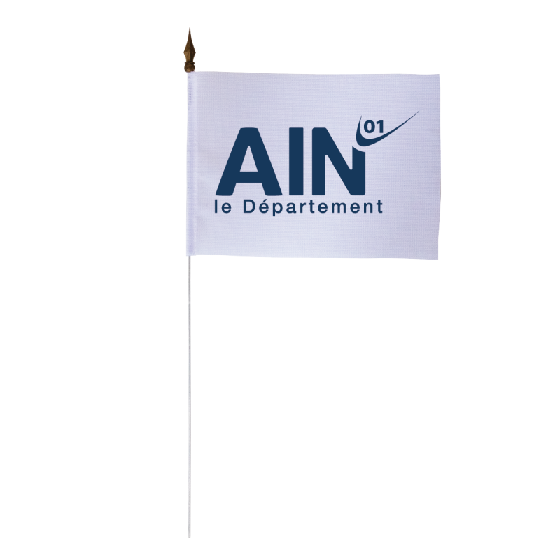 Drapeau de table du Conseil Départemental de l'Ain 10x15 cm 