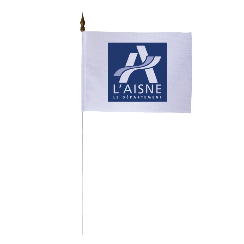 Drapeau de table du Conseil Départemental de l'Aisne 10x15 cm