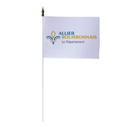 Drapeau de table du Conseil Départemental de l'Allier 10x15 cm