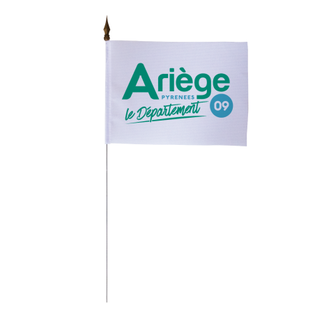 Drapeau de table du Conseil Départemental de l'Ariège 10x15 cm