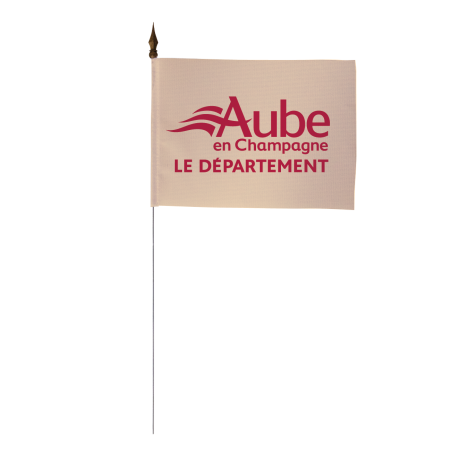 Drapeau de table du Conseil Départemental de l'Aube 10x15 cm
