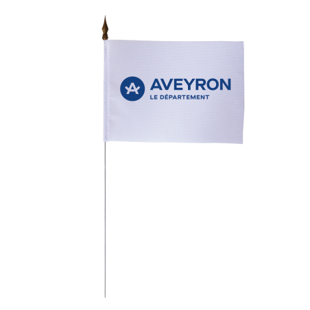 Drapeau de table du Conseil Départemental de l'Aveyron 10x15 cm 