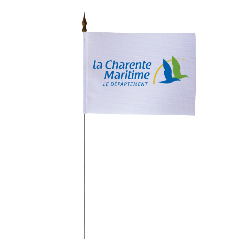 Drapeau de table du Conseil Départemental de la Charente-Maritime 10x15 cm 