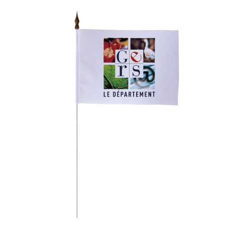 Drapeau de table du Conseil Départemental du Gers 10x15 cm 